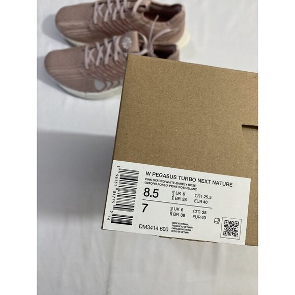 New Women’s Size 8.5 Pink Oxford Nike Pegasus Turbo Next Nature Running Shoes - Picture 13 of 13